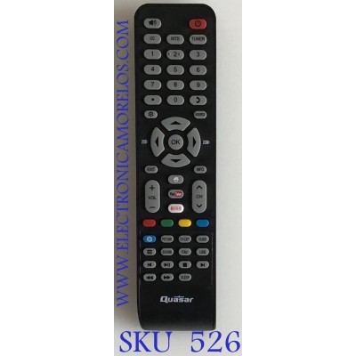CONTROL REMOTO QUASAR SMART TV / 06-519W52-QS01X / YC-53-3 / DH170906